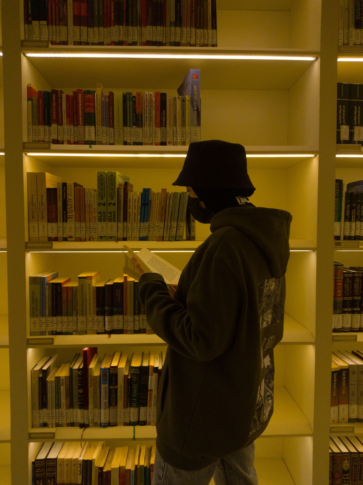 A reader in a library in Ankara, Turkey