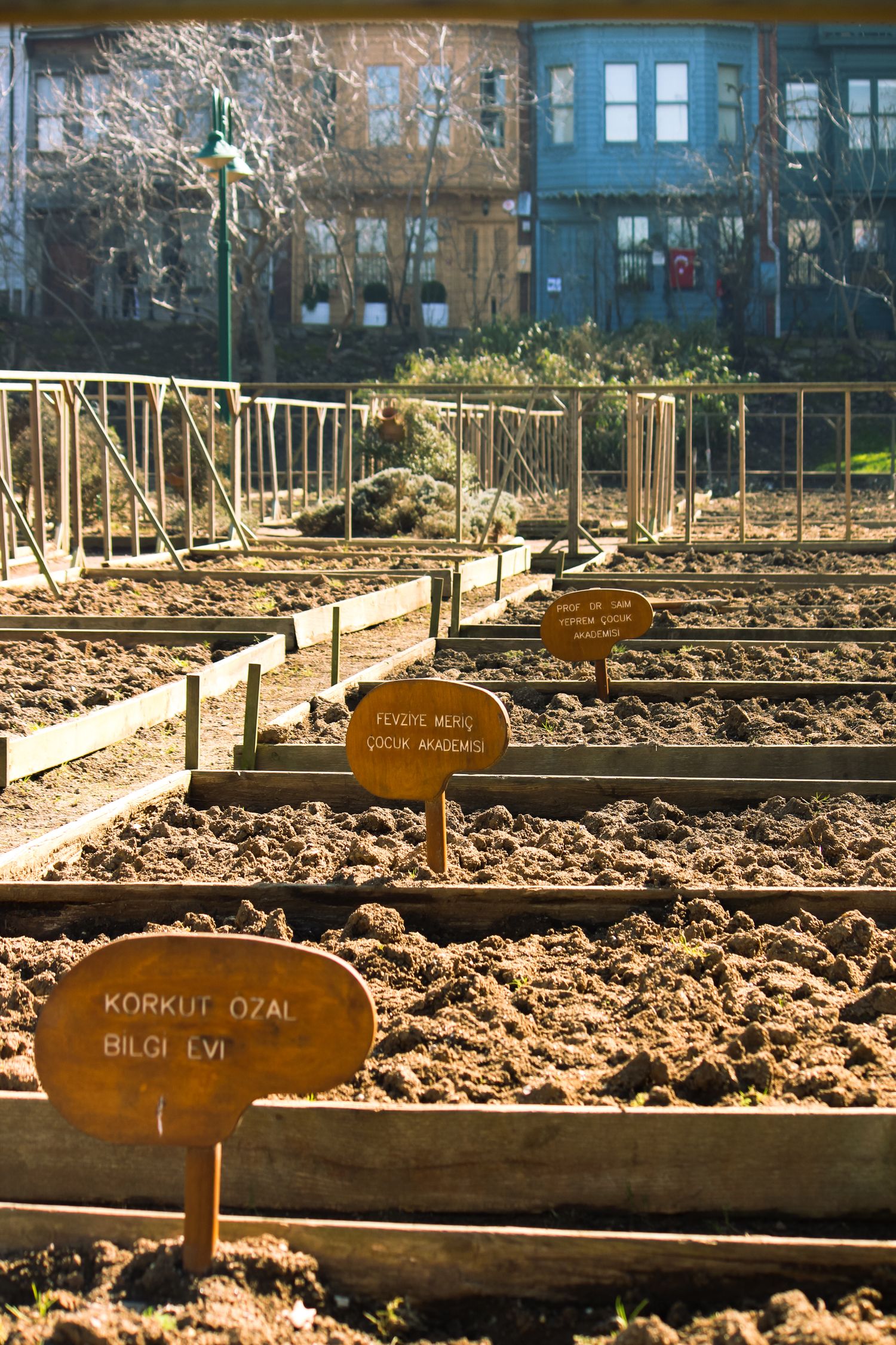 Community garden plots in Kuzguncuk, Istanbul